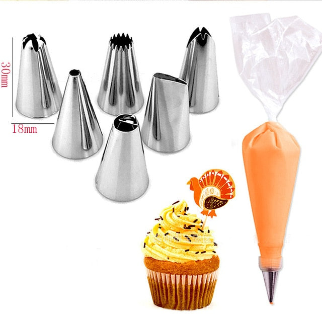 1/3/5/7pc/set of chrysanthemum Nozzle Icing Piping Pastry Nozzles