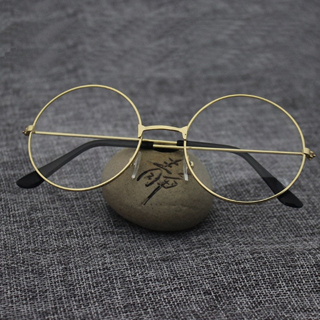 Fashion Vintage Retro Metal Frame Clear Lens Glasses