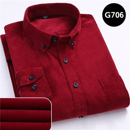 Long sleeved button collar smart casual shirts