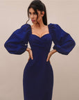 Sexy pure V Neck off shoulder bodycon dress