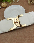 Fashion Korean Style Buckle Elastic Wide Belt