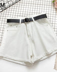 All Match Sashes Casual Women Denim Shorts