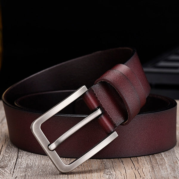 men male genuine leather strap belt