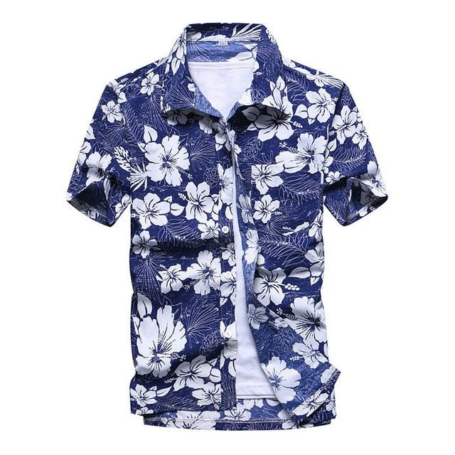 Fashion Mens Short Sleeve Hawaiian Shirt