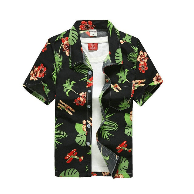 Fashion Mens Short Sleeve Hawaiian Shirt