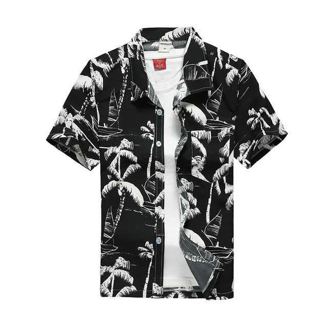 Fashion Mens Short Sleeve Hawaiian Shirt