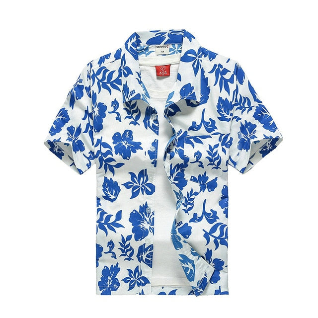 Fashion Mens Short Sleeve Hawaiian Shirt