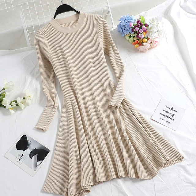 Women Long Sleeve Sweater Dress