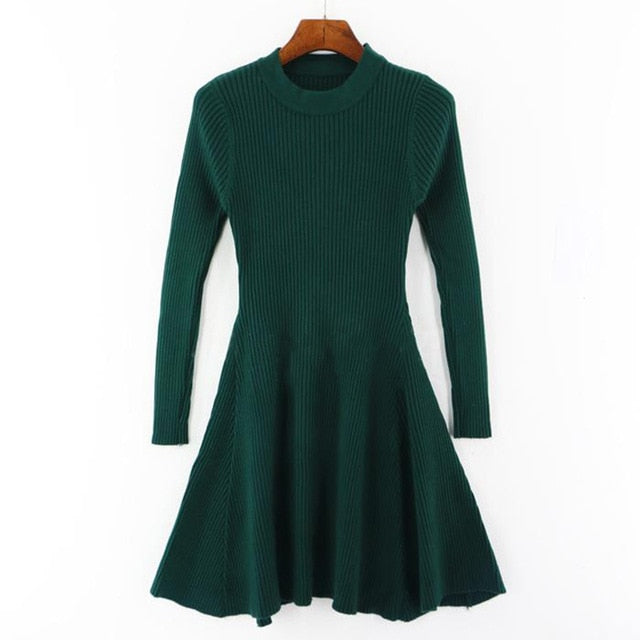 Women Long Sleeve Sweater Dress