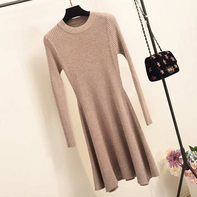 Women Long Sleeve Sweater Dress