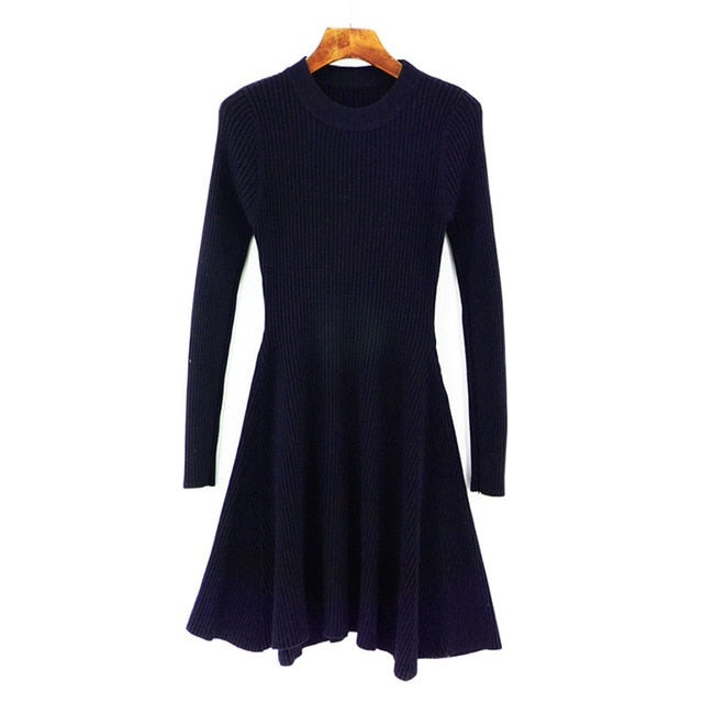 Women Long Sleeve Sweater Dress