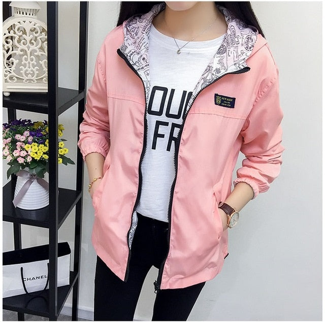 women Jacket Pocket Zipper