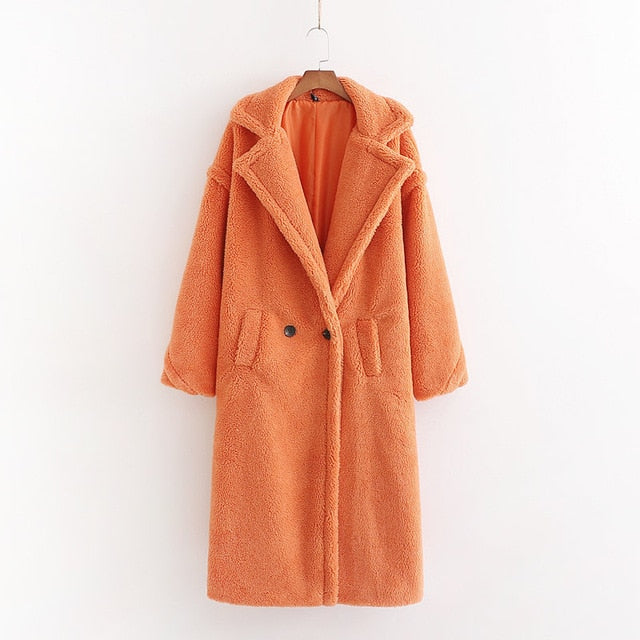 Women Beige Teddy Coat