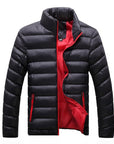 Fashion Stand Collar Male Parka Jacket