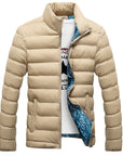 Fashion Stand Collar Male Parka Jacket