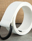 e Double D Ring Metal Buckle Belt