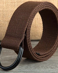 e Double D Ring Metal Buckle Belt