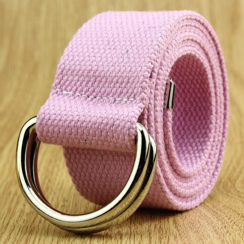 e Double D Ring Metal Buckle Belt