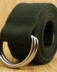 e Double D Ring Metal Buckle Belt