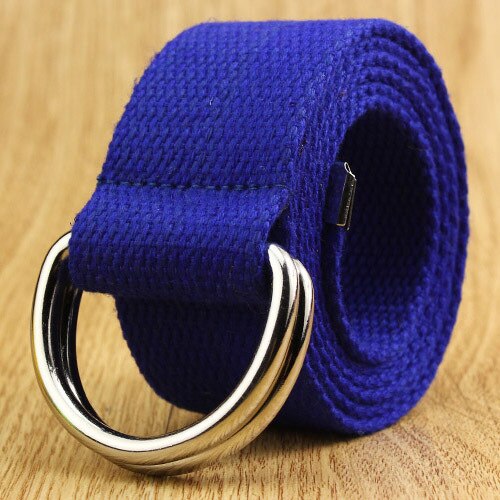 e Double D Ring Metal Buckle Belt