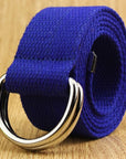 e Double D Ring Metal Buckle Belt