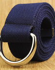 e Double D Ring Metal Buckle Belt