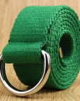 e Double D Ring Metal Buckle Belt