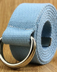 e Double D Ring Metal Buckle Belt