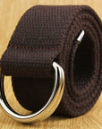 e Double D Ring Metal Buckle Belt