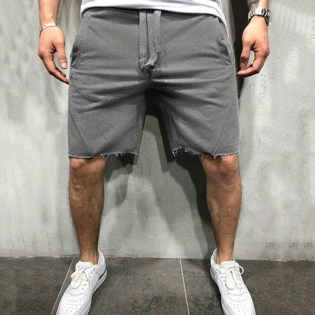 Wild Style Solid Color Ripped Short