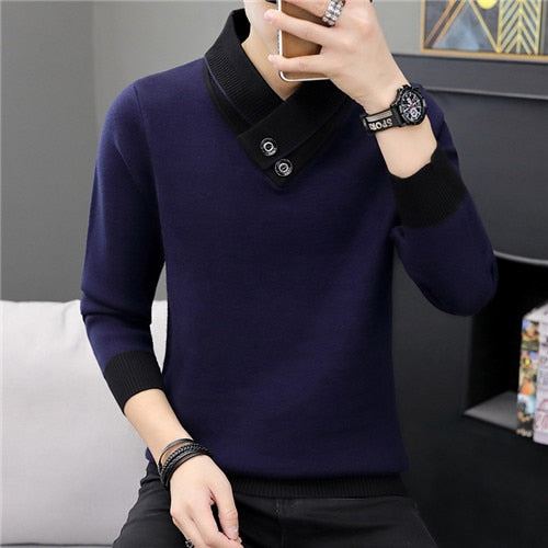 Men  Autumn V-Neck Pullover Sweater