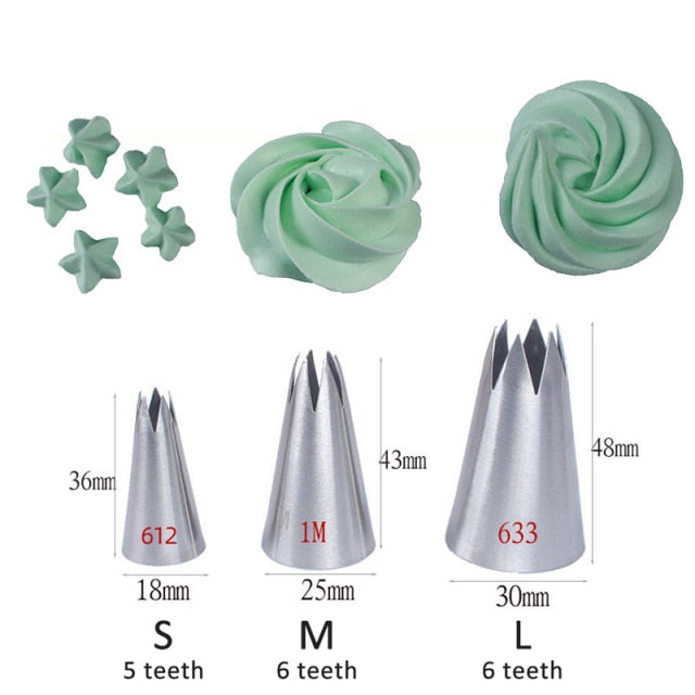 1/3/5/7pc/set of chrysanthemum Nozzle Icing Piping Pastry Nozzles