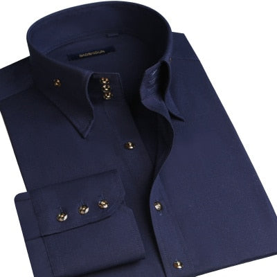 Long Sleeve Luxury Button Up Silk Cotton Shirt