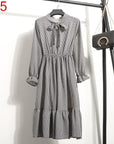 Women's Clothing Long Sleeve Chiffon Shirt Dresses