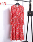 Women's Clothing Long Sleeve Chiffon Shirt Dresses