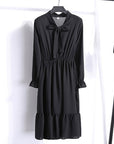 Women's Clothing Long Sleeve Chiffon Shirt Dresses