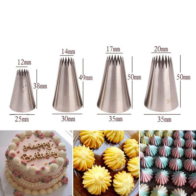 1/3/5/7pc/set of chrysanthemum Nozzle Icing Piping Pastry Nozzles