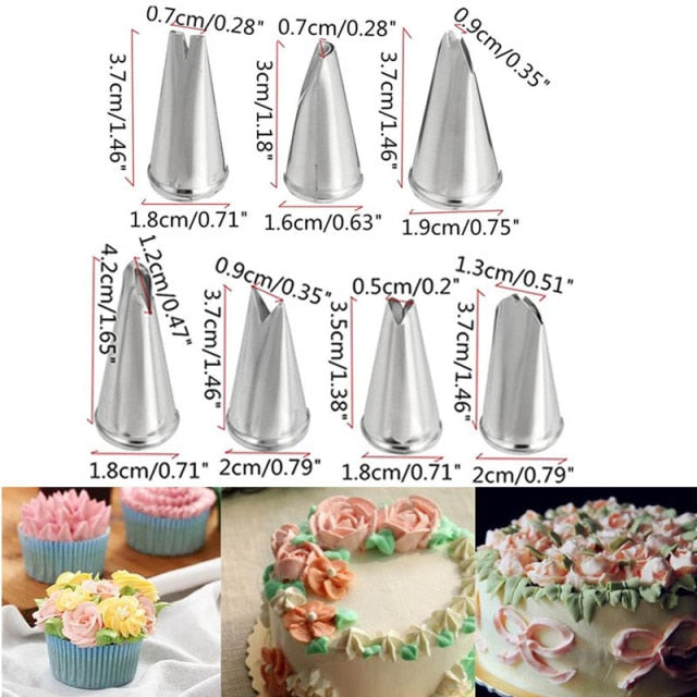 1/3/5/7pc/set of chrysanthemum Nozzle Icing Piping Pastry Nozzles