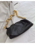 2021 Day Clutch Thick Gold Chains Dumpling Clip Purse Bag Women Cloud Underarm Shoulder Bag Pleated Baguette Pouch Totes Handbag