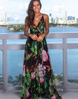 Women's Sling Floral Long Dresses