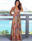 Women's Sling Floral Long Dresses