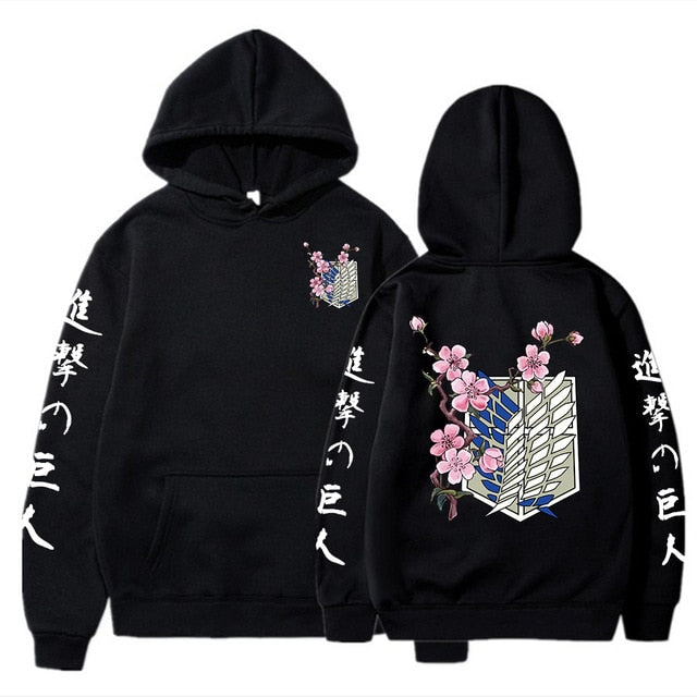 Japanese Anime Graphic Hoodies Men