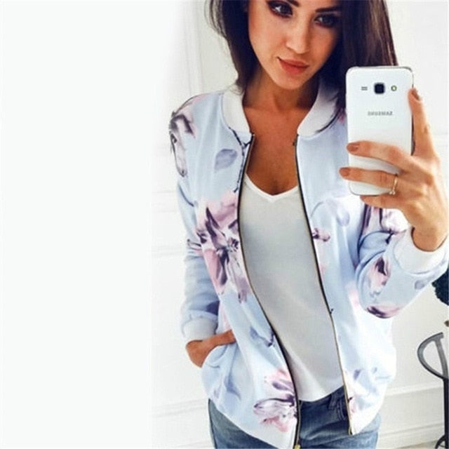 Women Retro Floral Printed Jackets