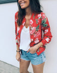 Women Retro Floral Printed Jackets