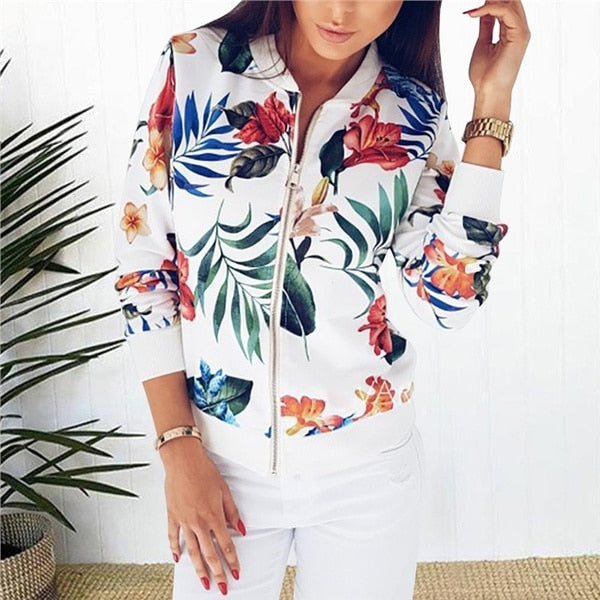 Women Retro Floral Printed Jackets