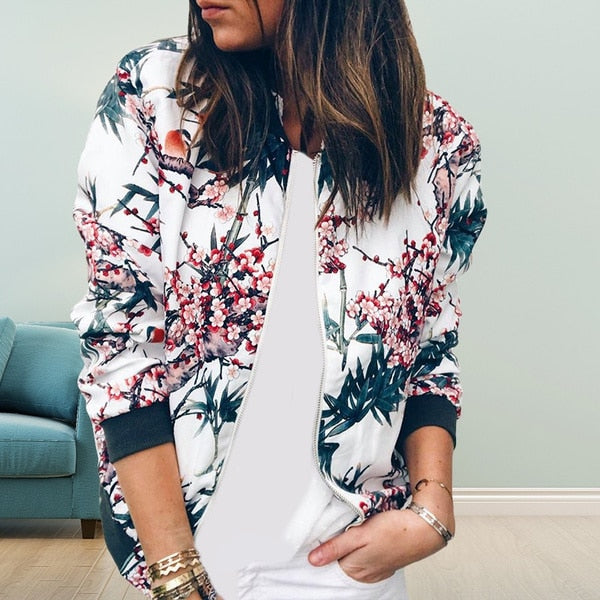 Women Retro Floral Printed Jackets