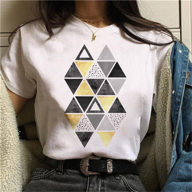 Beautiful Geometry Printed T Shirt