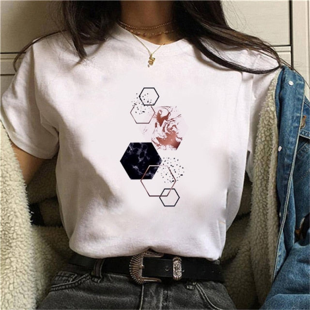 Beautiful Geometry Printed T Shirt