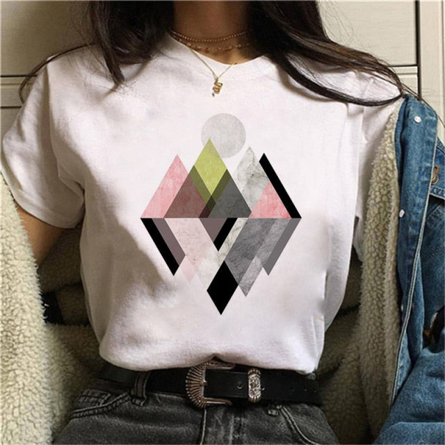 Beautiful Geometry Printed T Shirt