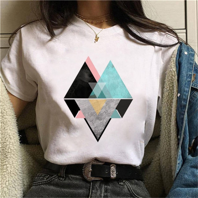 Beautiful Geometry Printed T Shirt